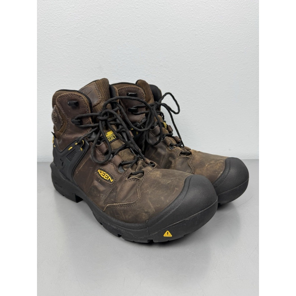 Keen Dover 6 Work Boots Mens 14 EE Carbon Fiber Toe Waterproof Brown Leather